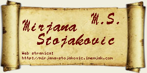 Mirjana Stojaković vizit kartica